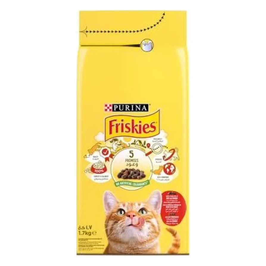 Friskies Beef, Chicken & Vegetables Dry Cat Food, 300g