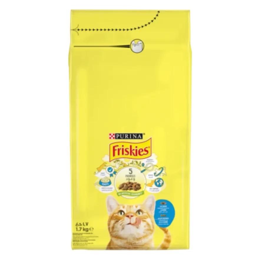 Friskies Salmon & Vegetables Dry Cat Food, 300g