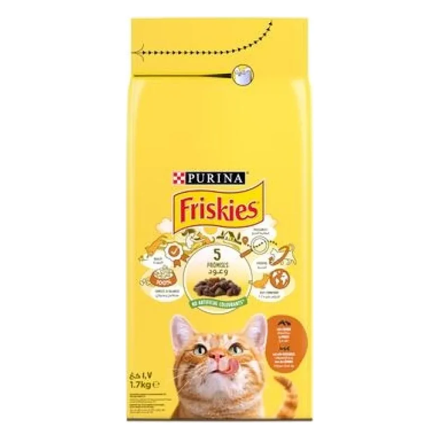 Friskies Chicken & Vegetables Dry Cat Food, 1.7kg