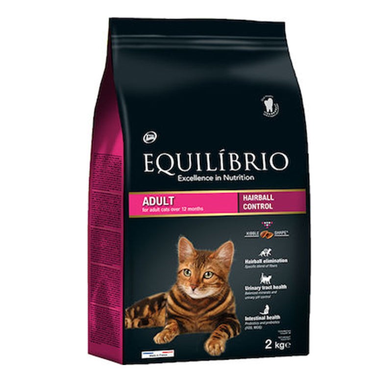 Equilibrio Adult Hairball Control Cat Food (2kg-7.5kg) - 2kg