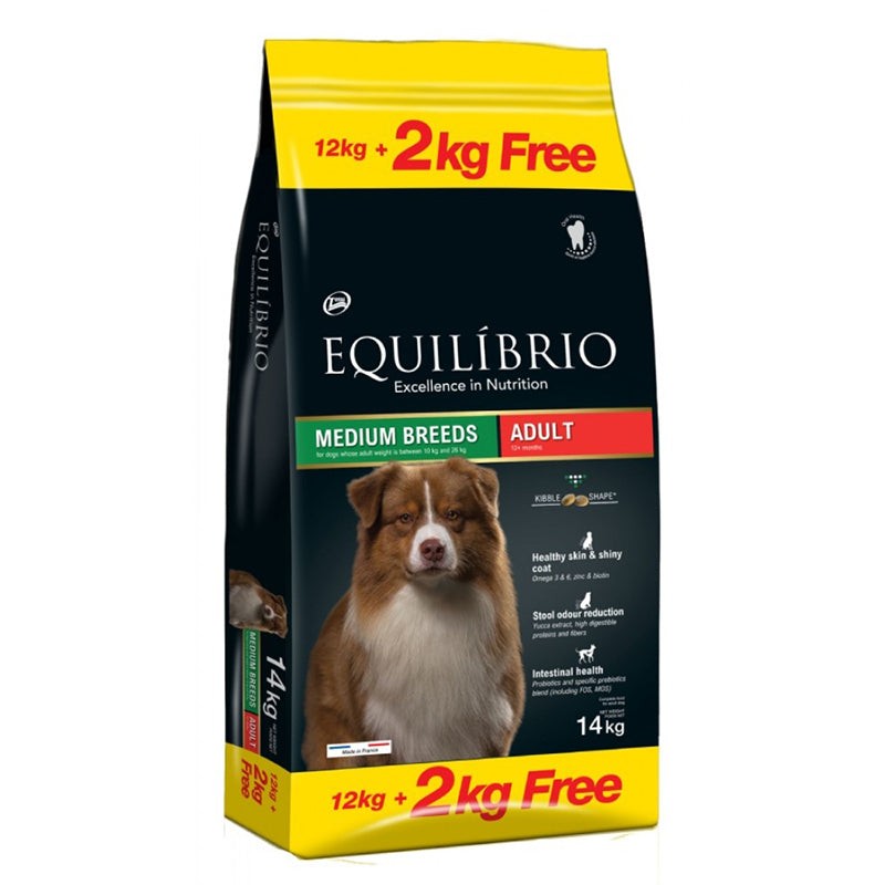 Equilibrio Medium Breed Adult Dog Food (2kg-14kg) - 2kg
