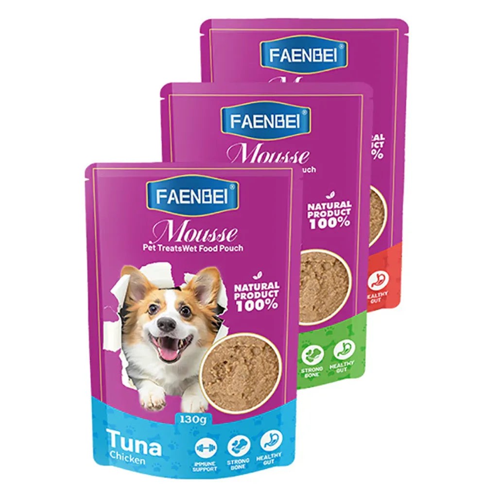 Dog Mousse - Dog Treats - Wet Food Pouches - Faenbei - 130g - Tuna
