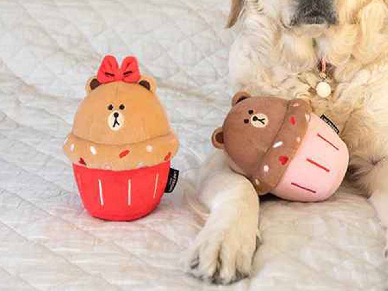 NomNomz Cupcake | Plush Squeaky Dog Toy | Small Medium Breeds | Machine Washable with Squeakers | ZippyPaws