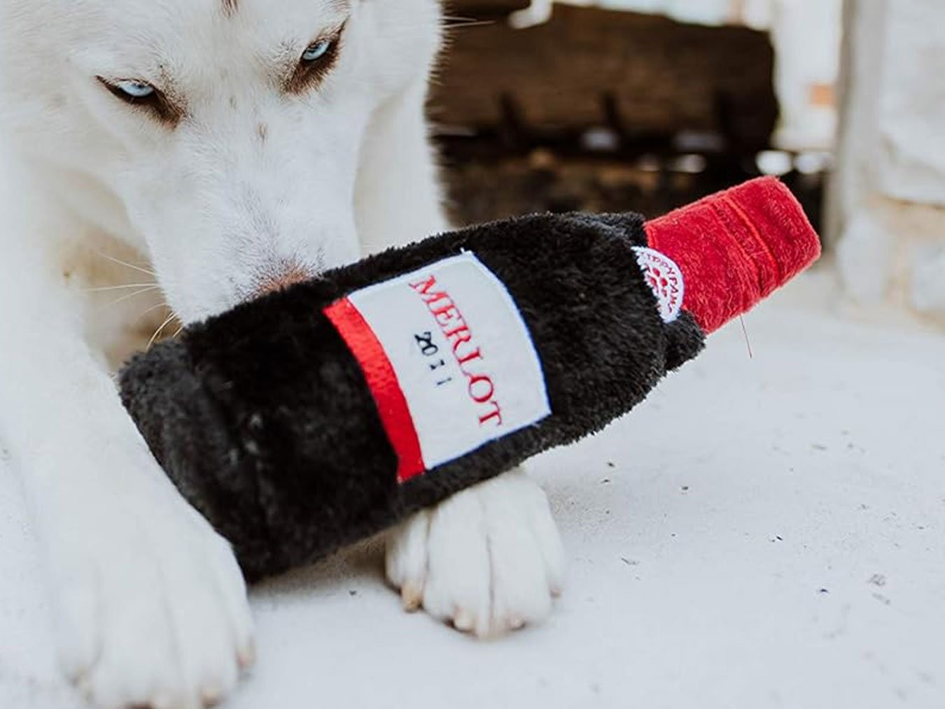 Happy Hour Crusherz Merlot | Squeaky Plush Dog Toy | For Regular Chewers | Machine Washable | ZippyPaws