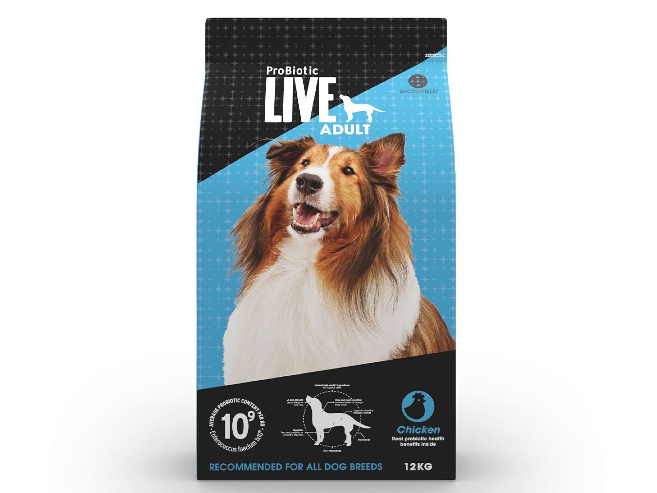 ProBiotic LIVE Adult Chicken | Probiotic Rich Dry Dog Food | ‎Immune Support | Stomach Intestines | Skin and Coat Health