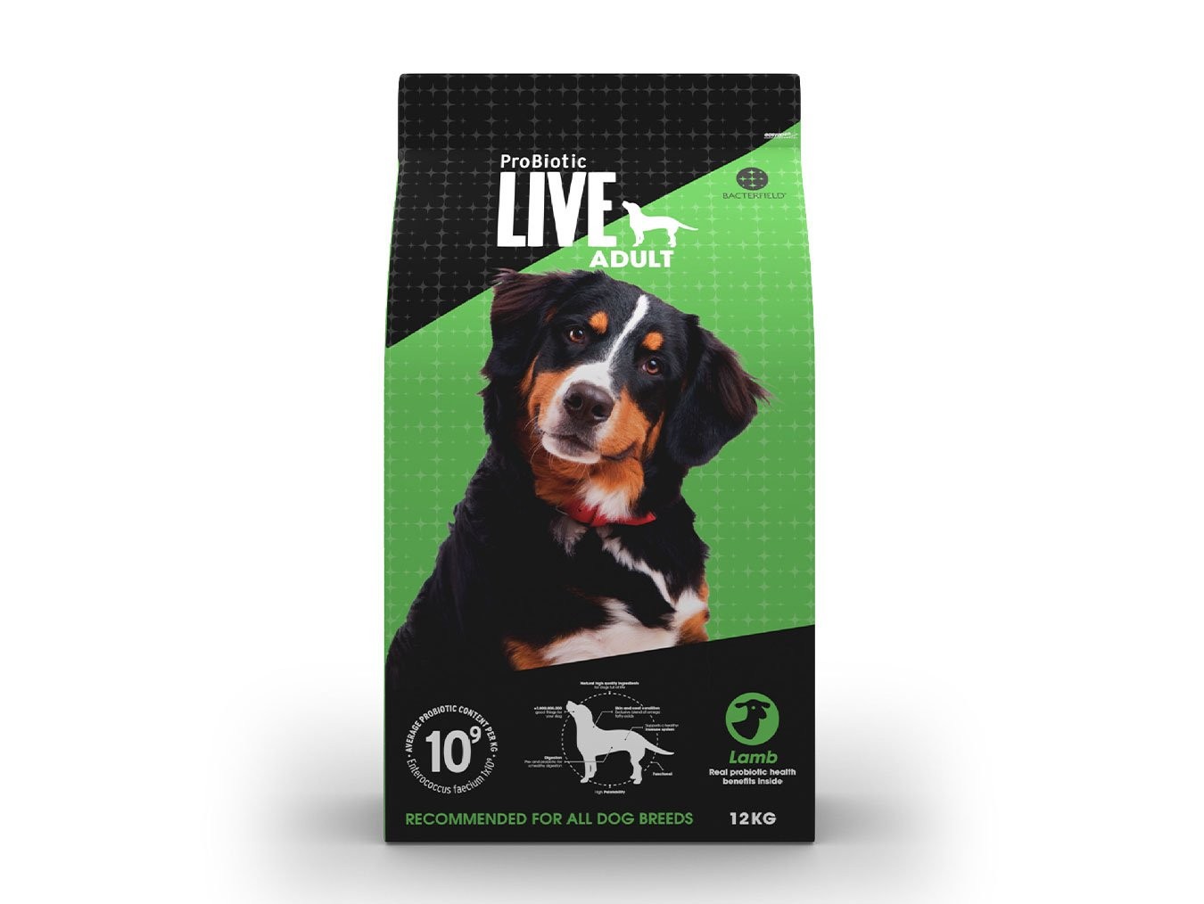ProBiotic LIVE Adult Lamb | Probiotic Rich Dry Dog Food | ‎Immune Support | Stomach Intestines | Skin and Coat Health