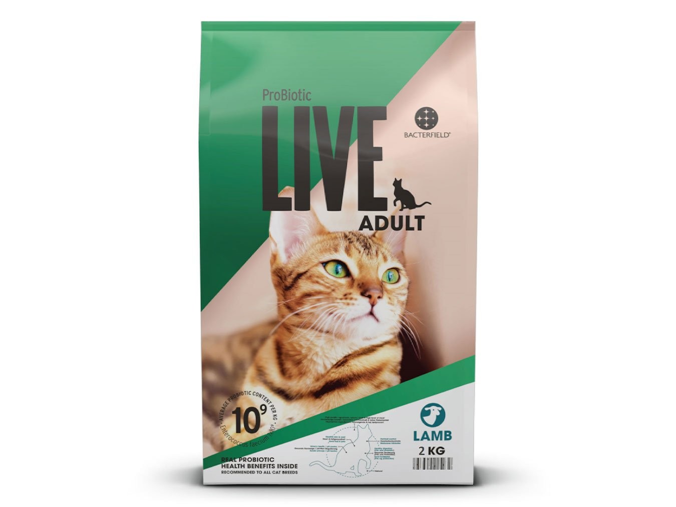 ProBiotic LIVE Adult Lamb | Probiotic Rich Dry Cat Food | ‎Immune Support | Stomach Intestines | Skin and Coat Health