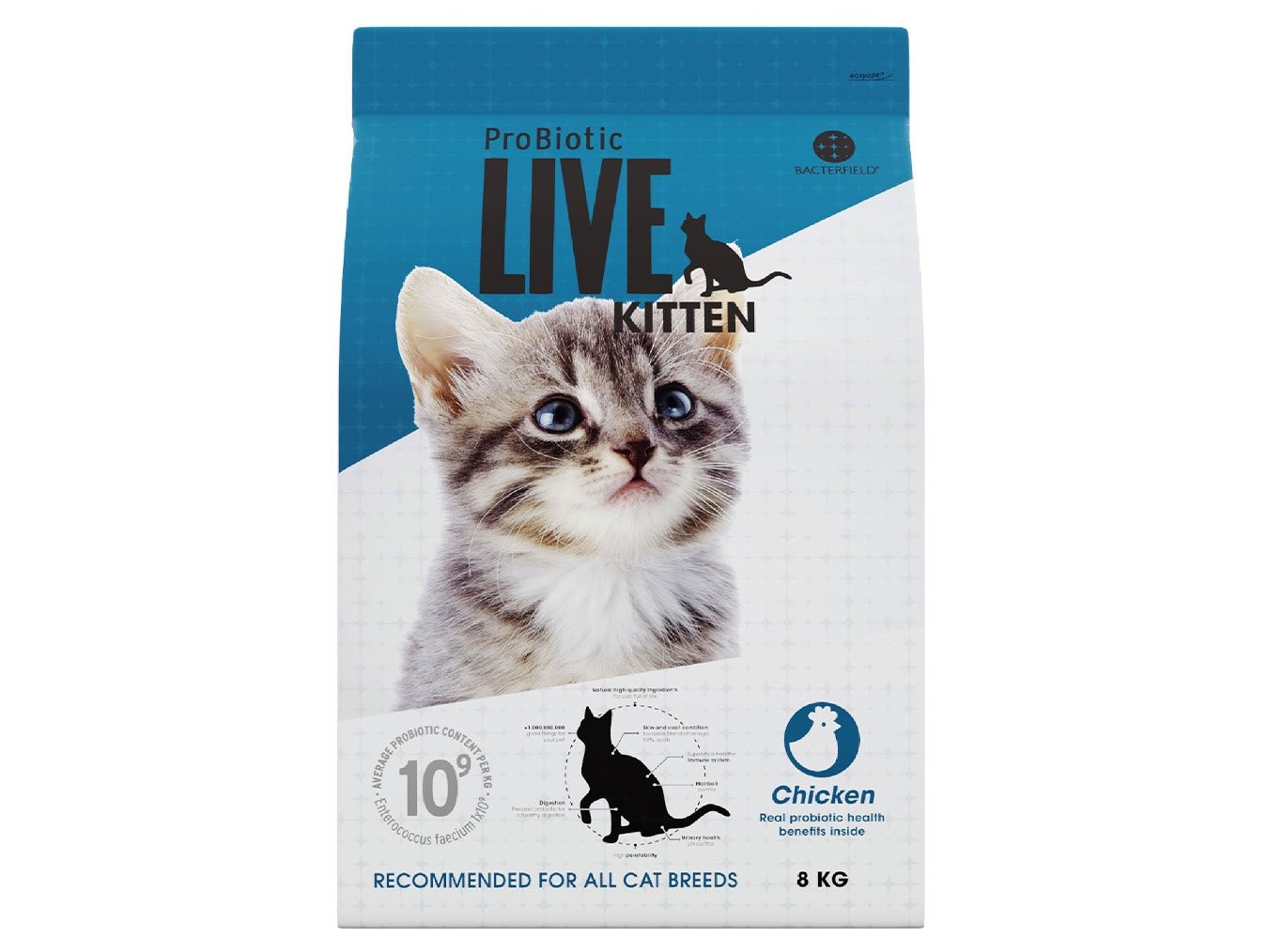 ProBiotic LIVE Kitten | Probiotic Rich Dry Kitten Food | ‎Immune Support | Stomach Intestines | Skin and Coat Health