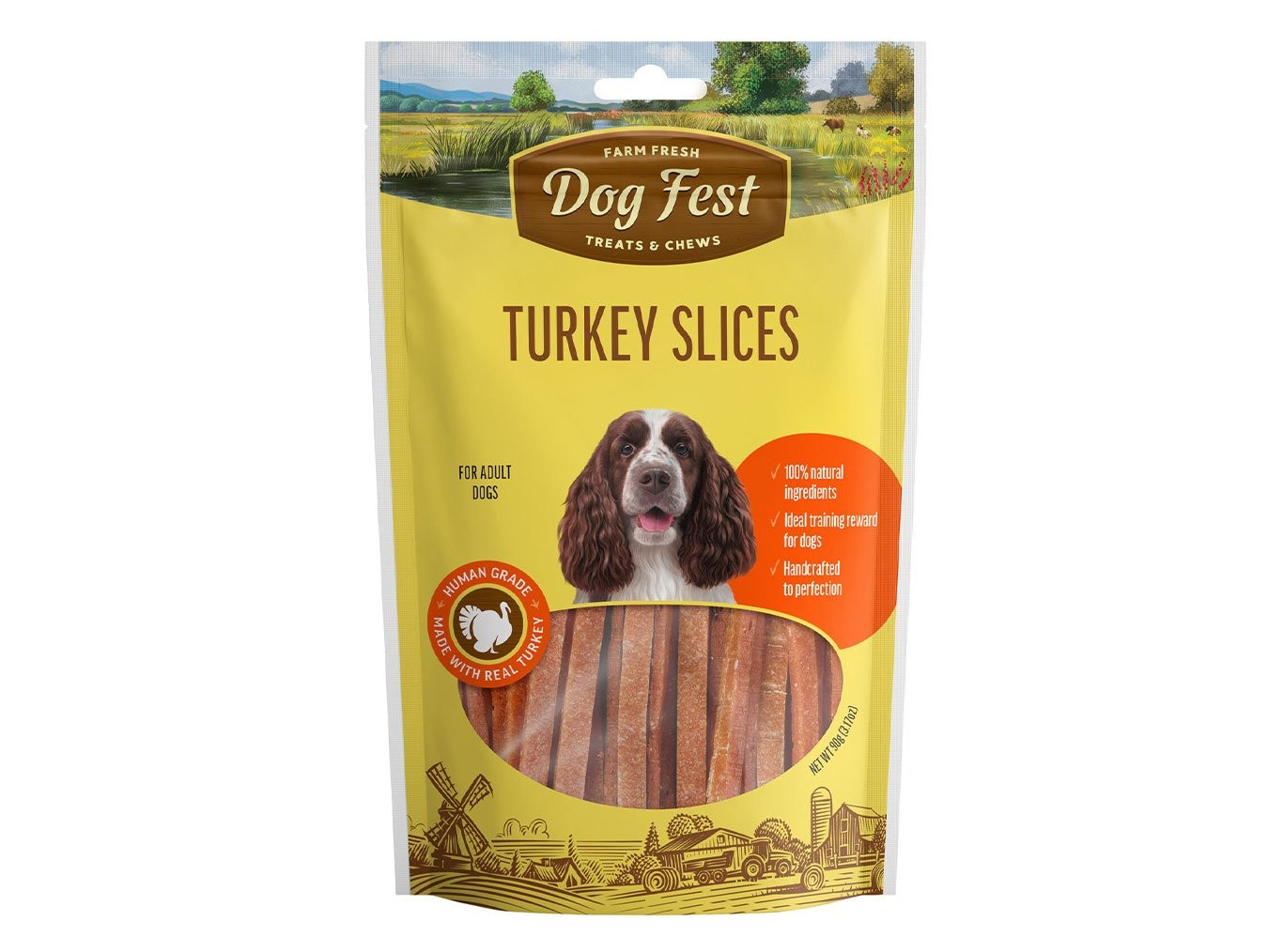Turkey Slices | Dog Fest Dog Treats Chews | Made for Adult Dogs | High Protein Real Meat | No Artificial Flavors