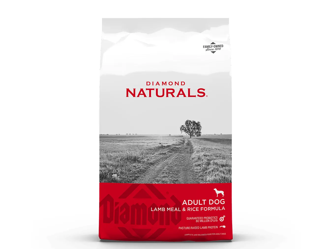 Diamond Naturals Adult Dog Lamb Meal Rice Formula 15 Kg | Pasture-Raised Lamb Probiotics for Digestive Health