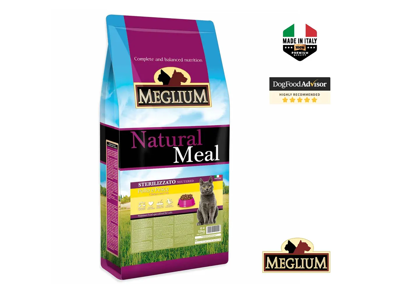 Meglium Cat Adult Sterilized 15KG | High-Protein Formula for Weight Control Vitality