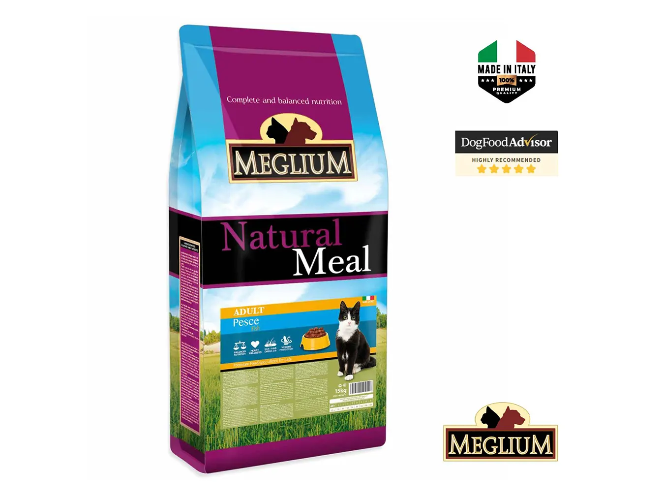 Meglium Cat Adult Fish | Omega-Enriched Formula for Coat Health Digestion