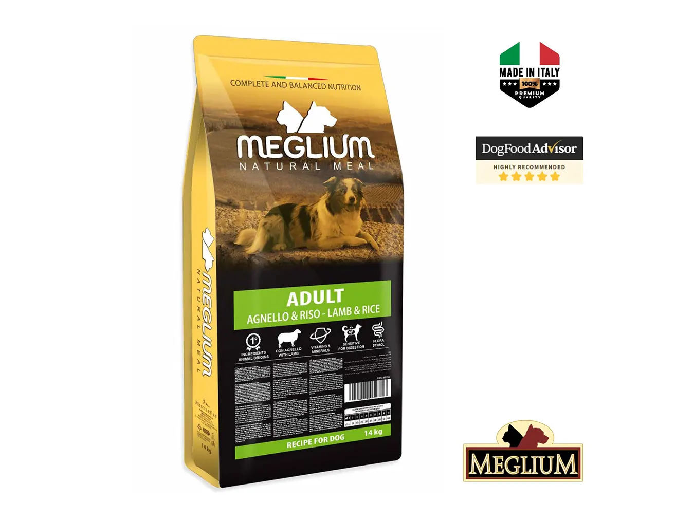 Meglium Dog Sensible Lamb Rice | Gentle Digestion Balanced Nutrition for Sensitive Dogs