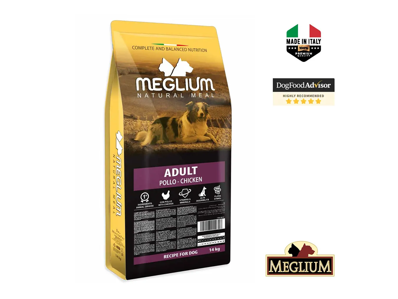 Meglium Dog Adult Chicken 14 KG | High-Protein Formula for Strength Vitality