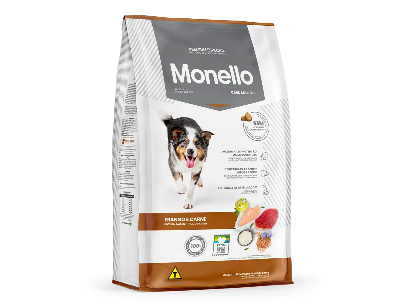 Monello Premium Dog Dry Food 15 Kg | Chicken Beef for Strength, Vitality Joint Health