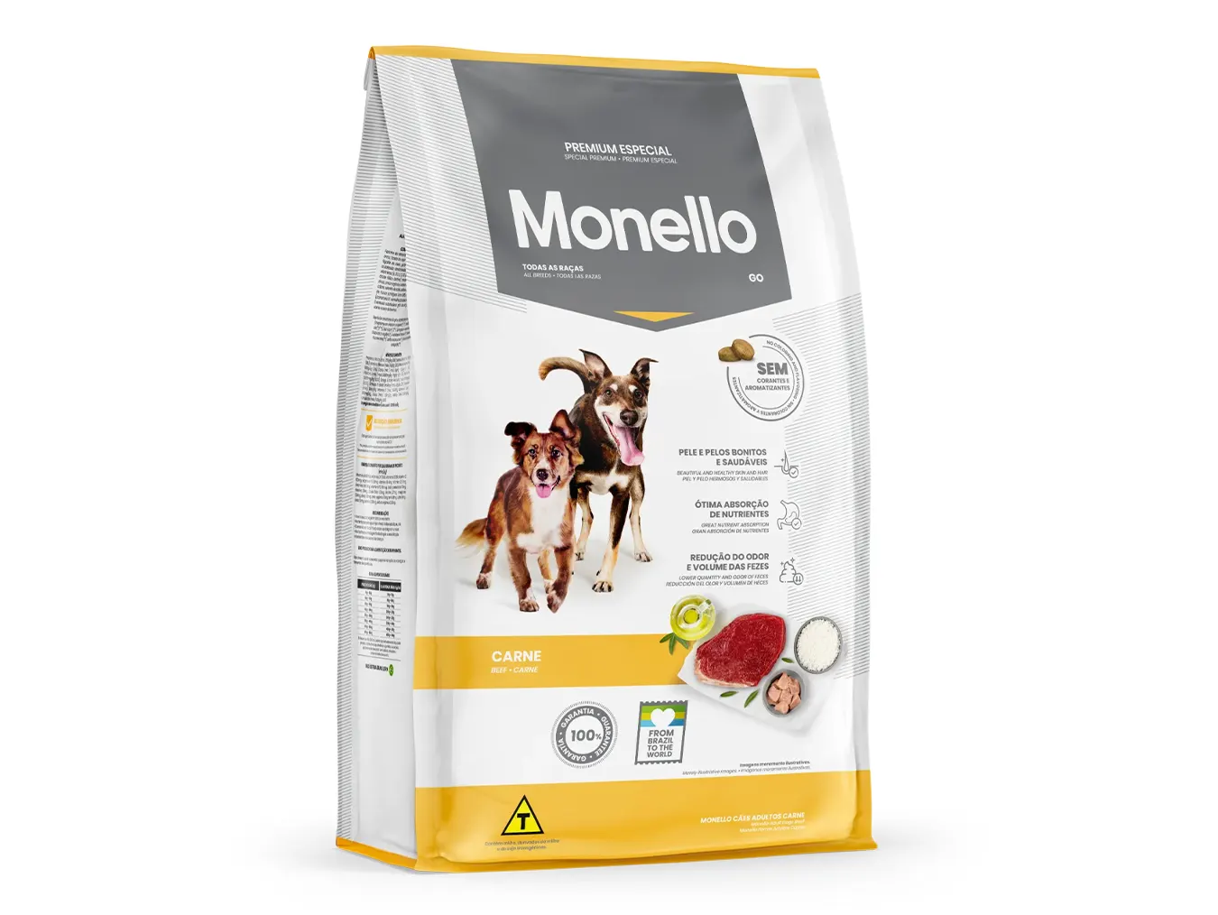 Monello Premium Dog Dry Food Go 15 Kg | Beef for Energy, Digestive Health Coat Shine