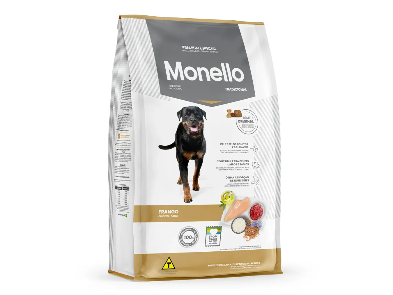 Monello Premium Dog Traditional Dry Food | Chicken for Digestive Health Oral Care