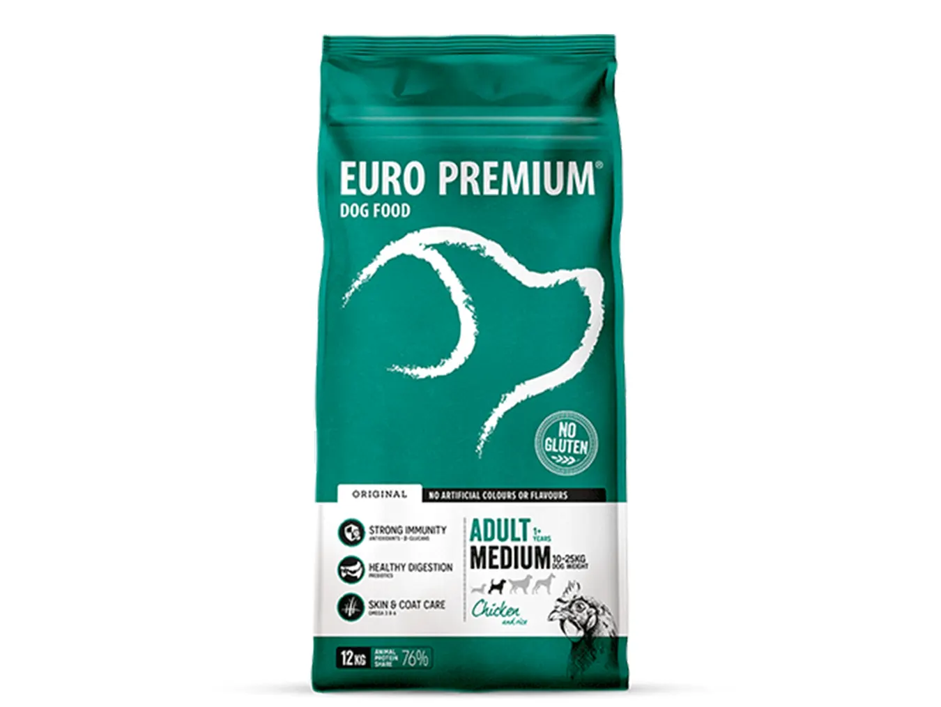Euro Premium Medium Adult Chicken Rice | High-Protein Nutrition for Strong Muscles Healthy Digestion