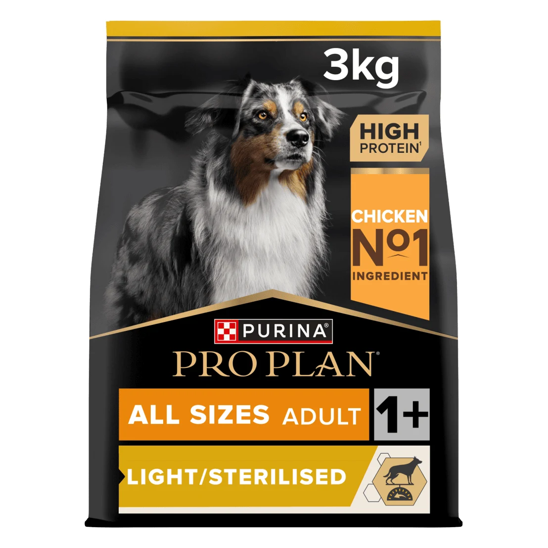 Purina Pro Plan All Sizes Adult Light/Sterilised Chicken Dry Dog Food, 14kg