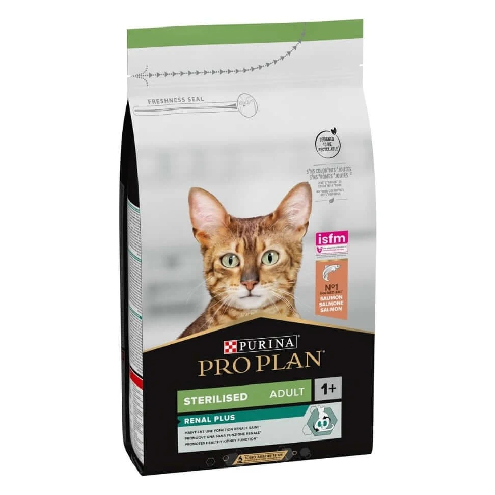 Purina Pro Plan Sterilised Adult Renal Plus Salmon Dry Cat Food, 10kg