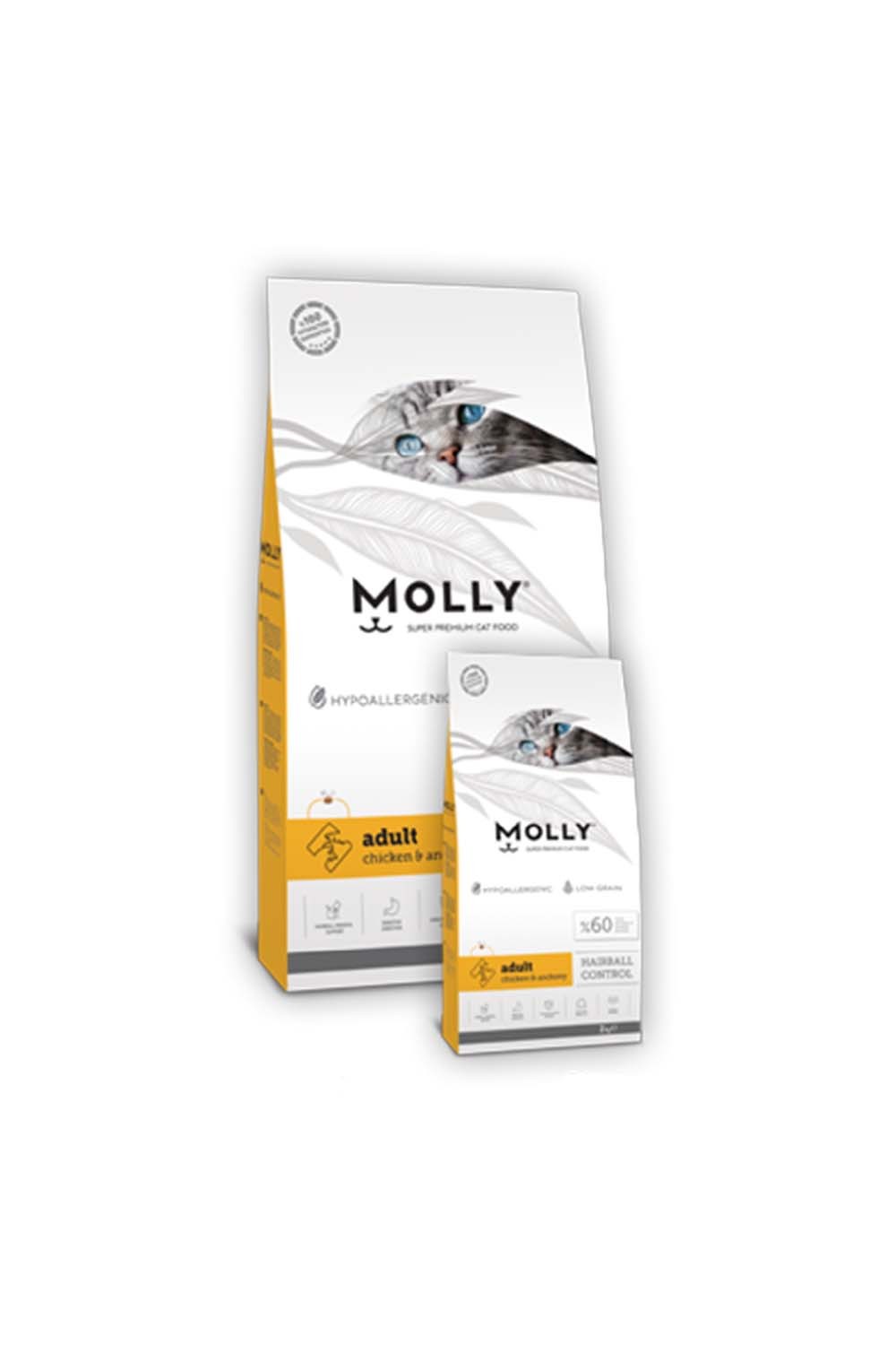 Molly - Adult Hairball Control Chicken & Anchovy 2KG