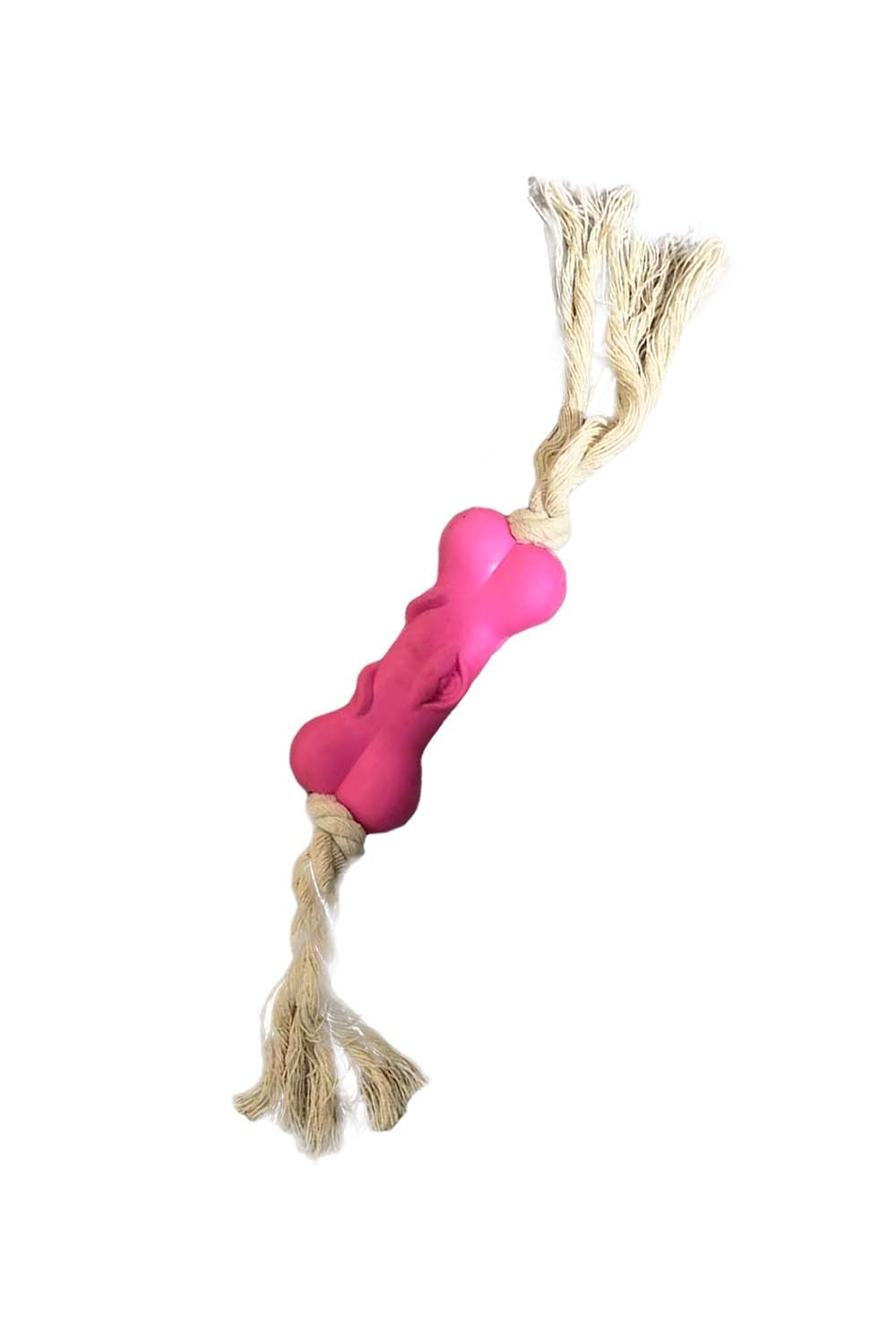 ForPet - Dog Toy Puppy Chewing Bone on a Rope - ( Smiley Dog Face )