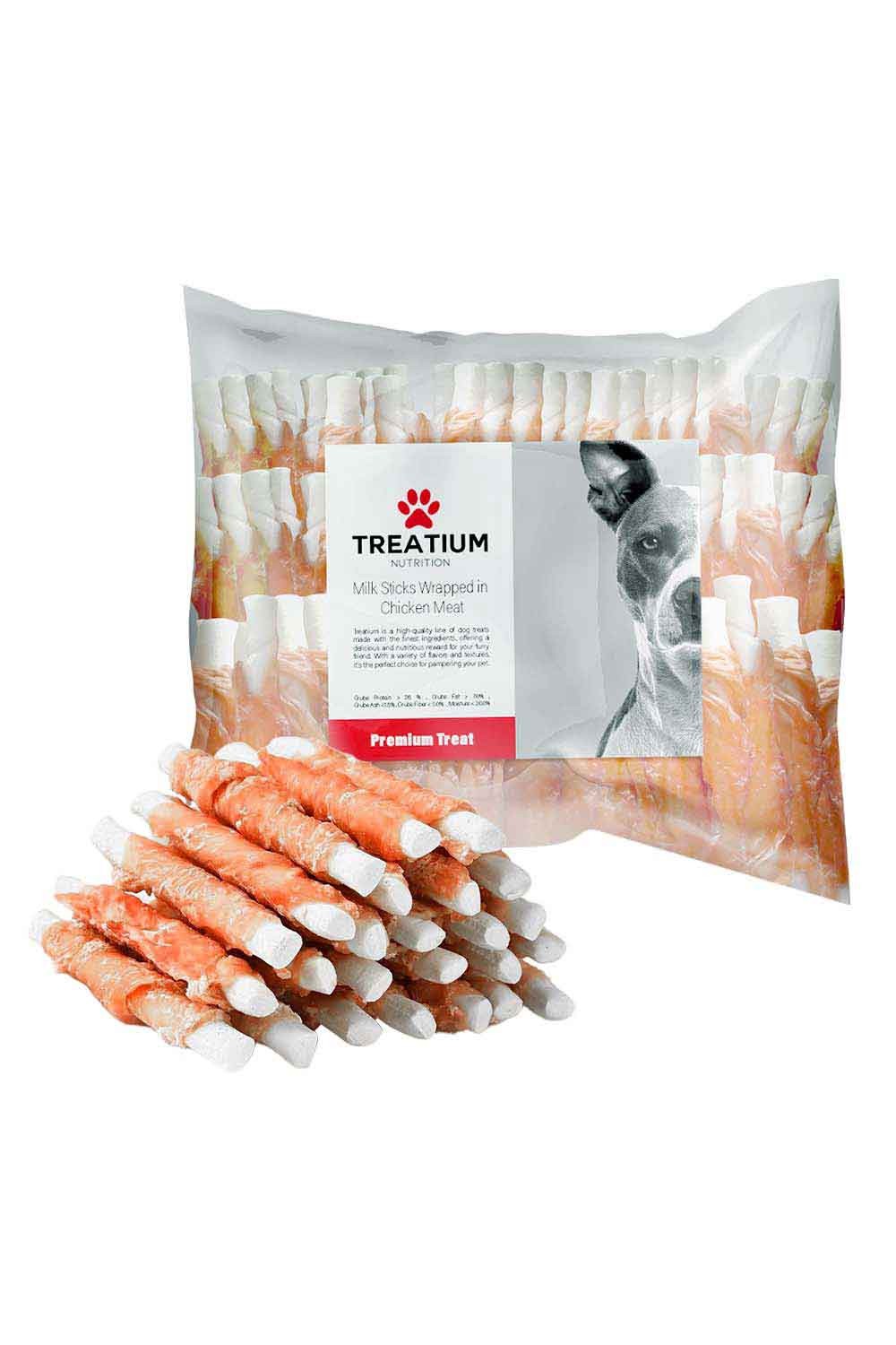Treatium - Milk Sticks Wrapped in Chicken Meat