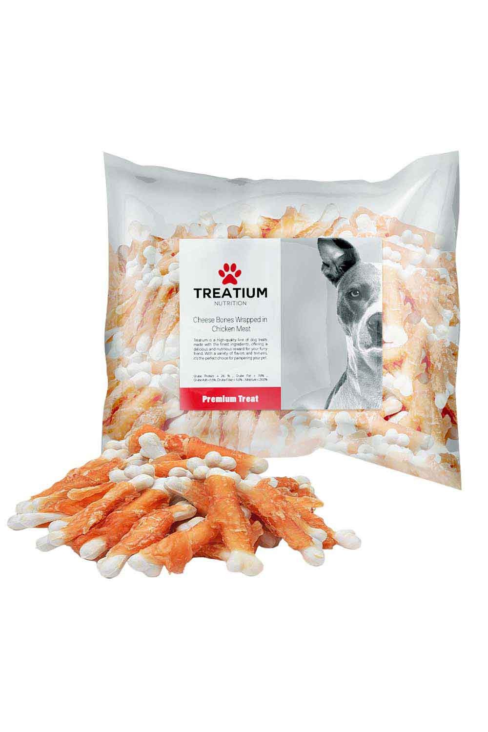 Treatium - Cheese Bones Wrapped in Chicken Meat