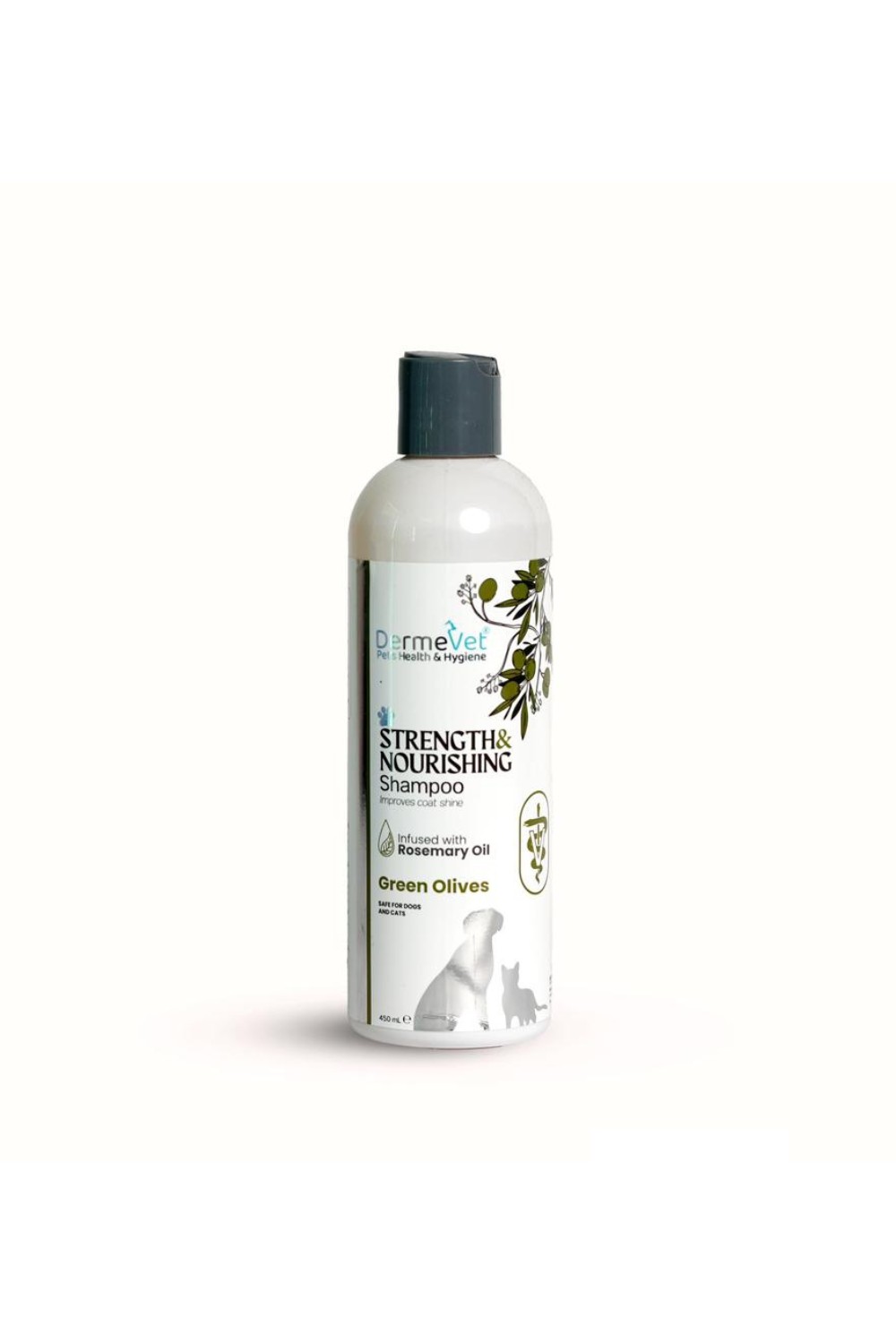 Dermevet Strength & Nourishing Shampoo - Green Olives