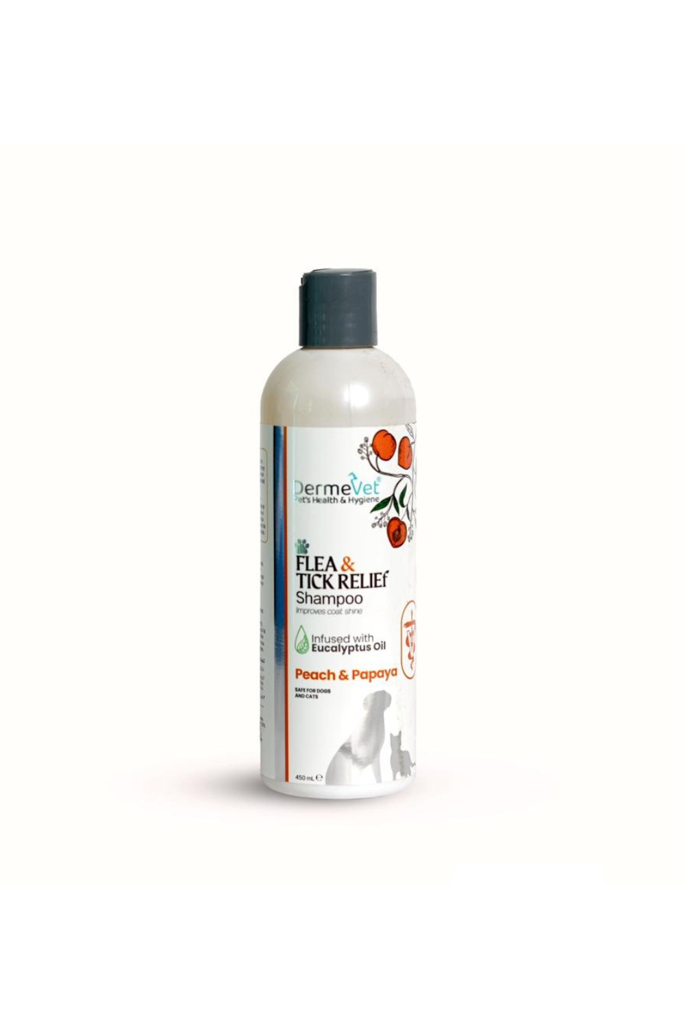 Dermevet Flea & Tick Relief Shampoo - Peach & Papaya