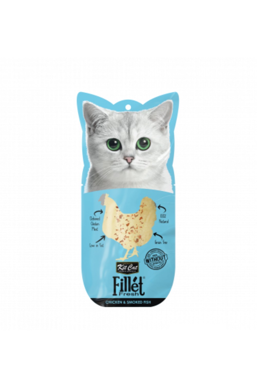 Kit Cat Fillet Fresh Chicken and Smoked Fish 30g