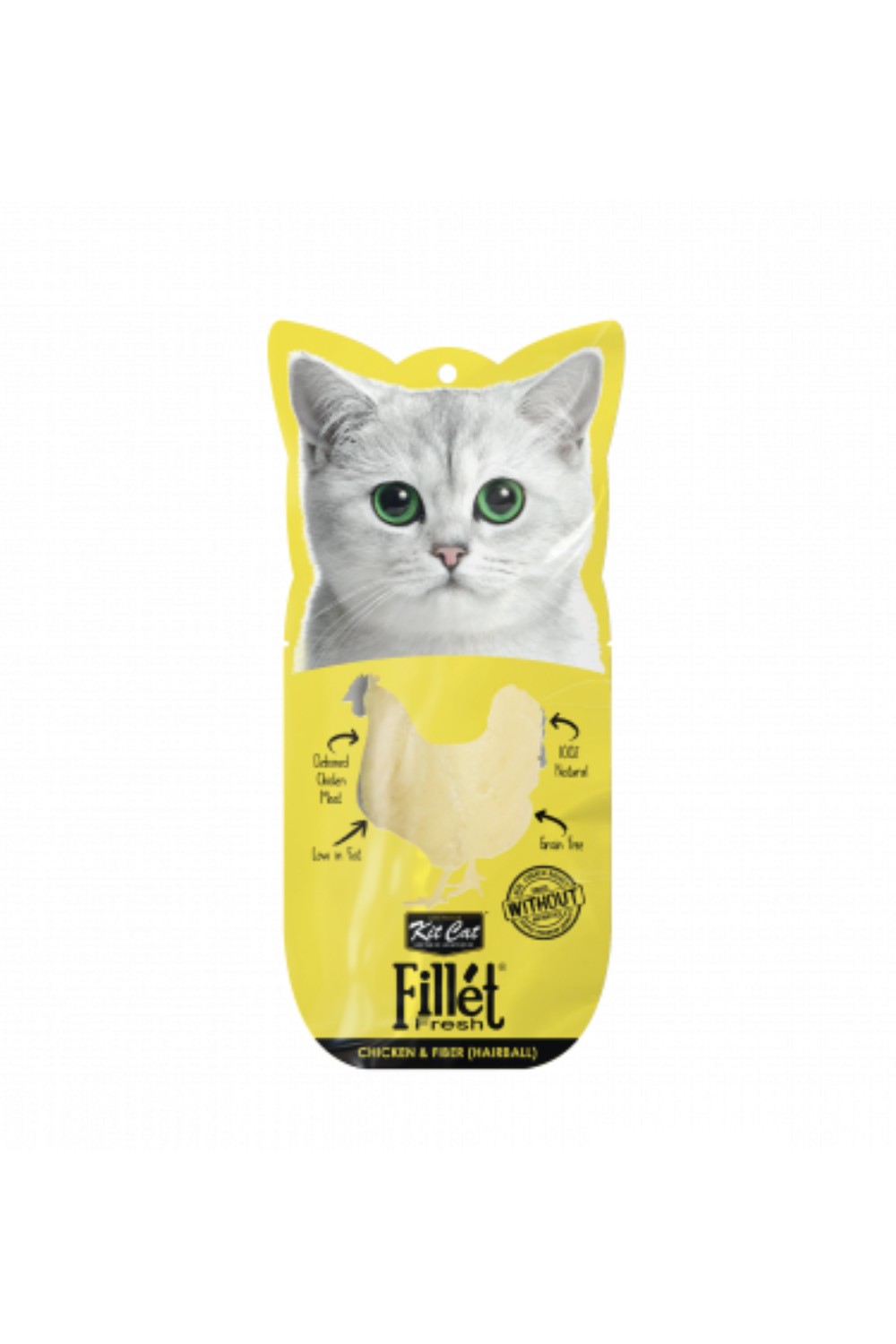 Kit Cat Fillet Fresh Chicken and Fiber (Hairball) 30g