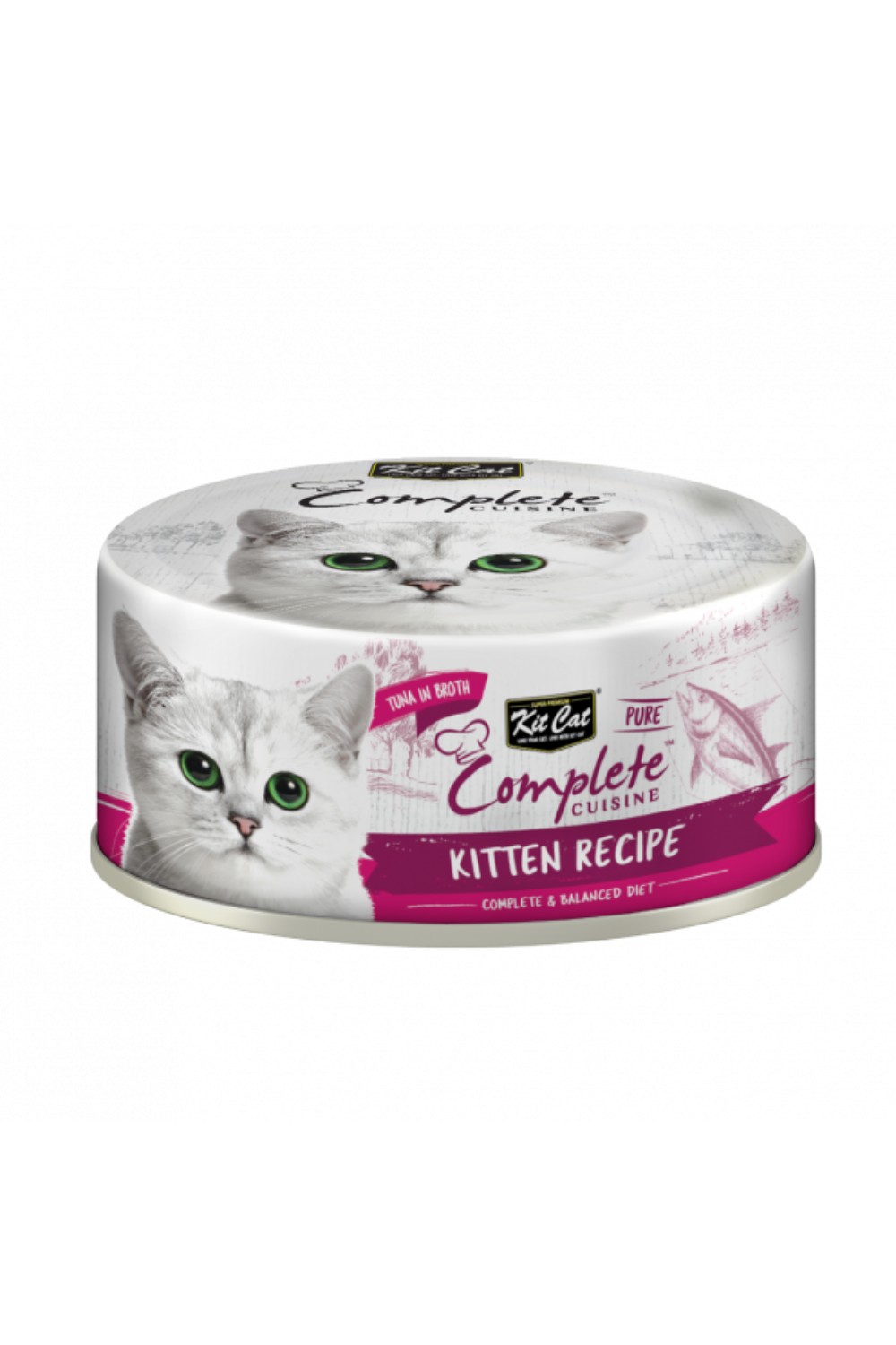 Kit Cat Complete Cuisine Tuna In Broth Kitten Recipe 70g