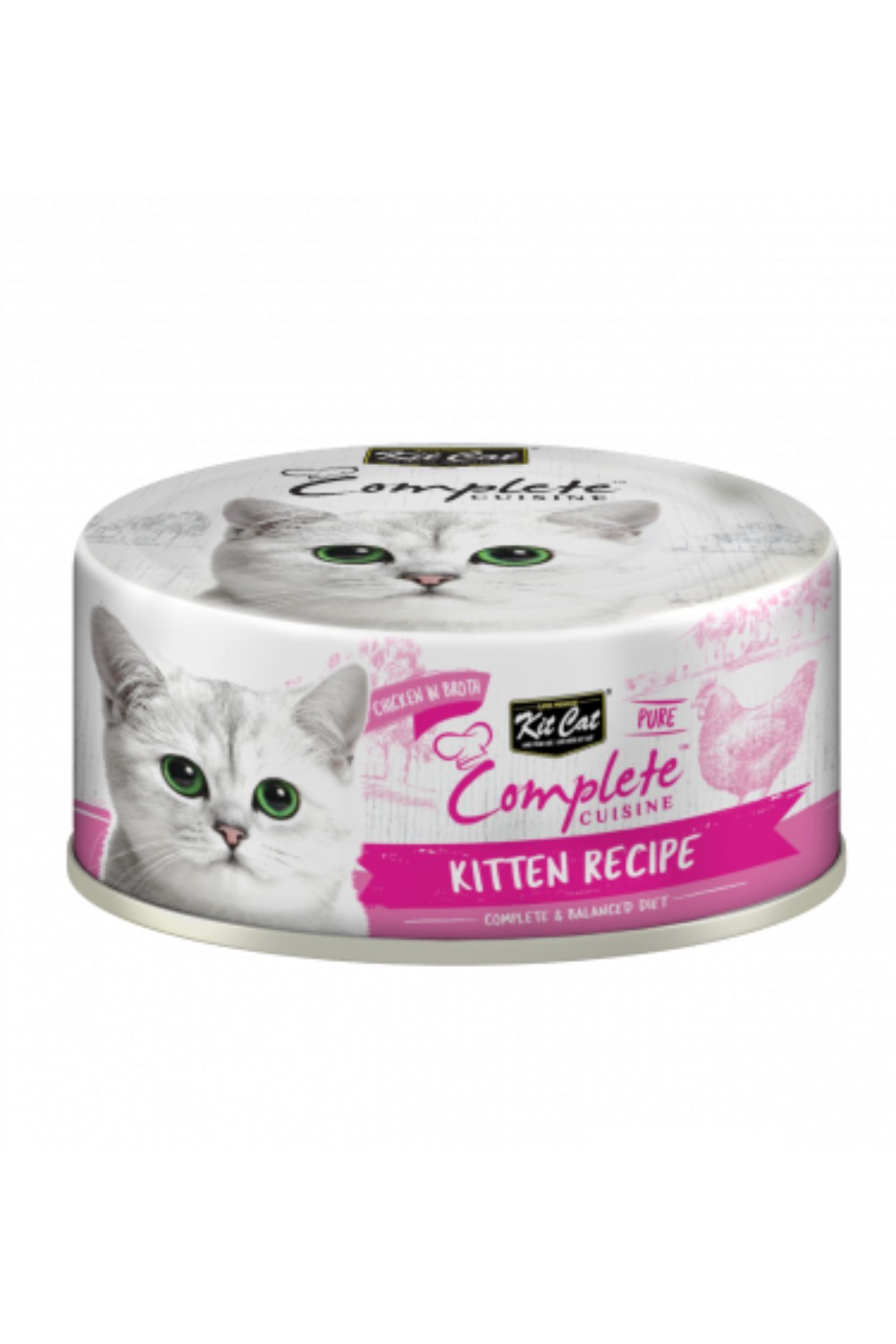 Kit Cat Complete Cuisine Chicken In Broth Kitten Recipe 70g