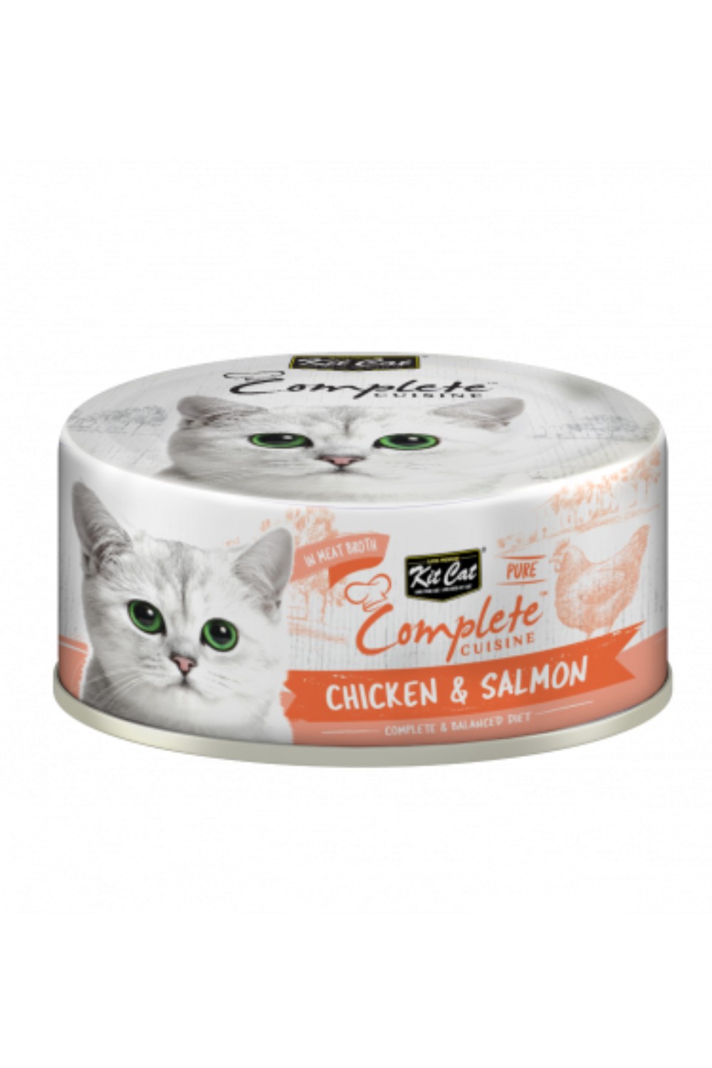 Kit Cat Complete Cuisine Chicken And Salmon In Broth 70g