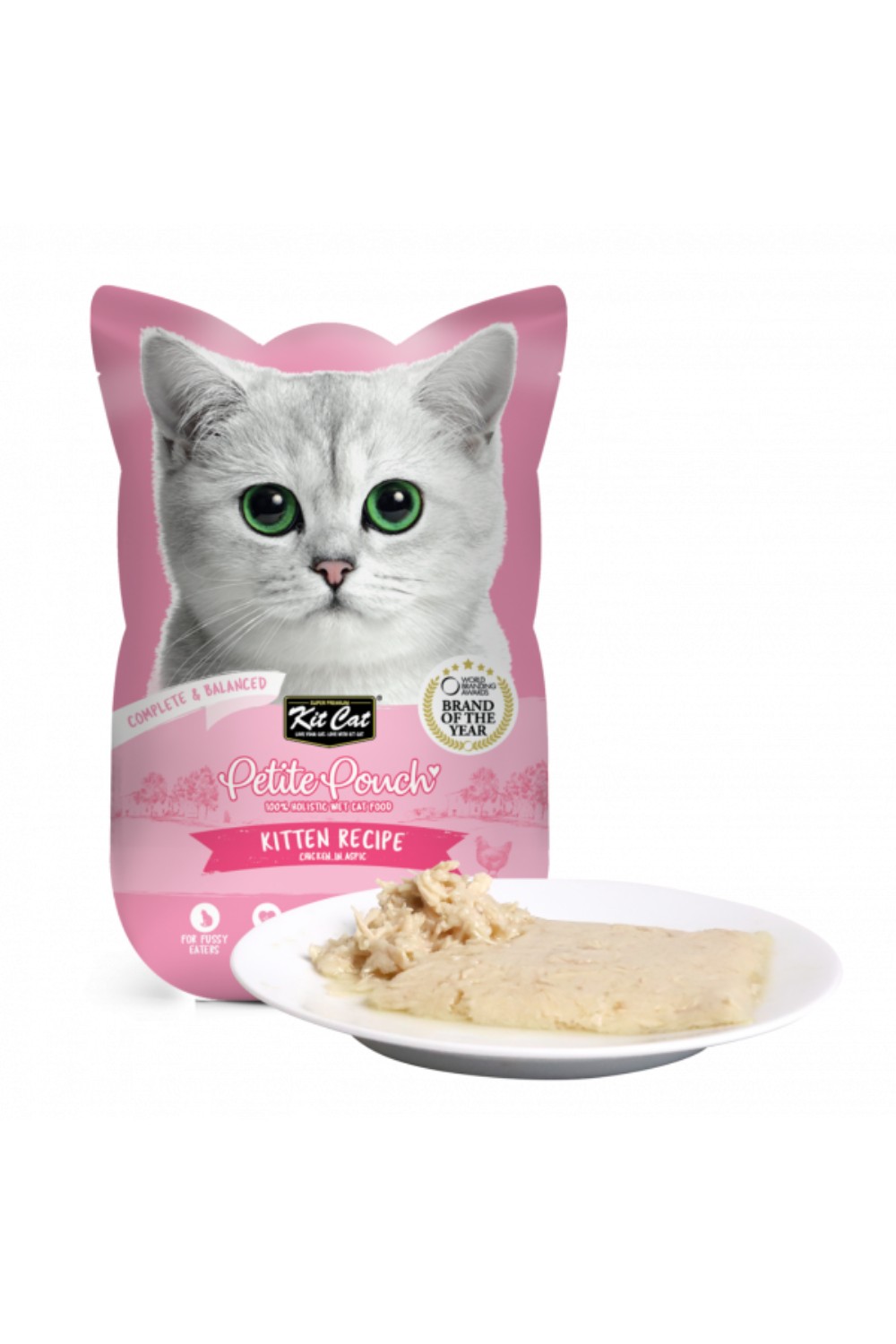 Kit Cat Petite Pouch Complete & Balanced Kitten Chicken in Aspic 70g
