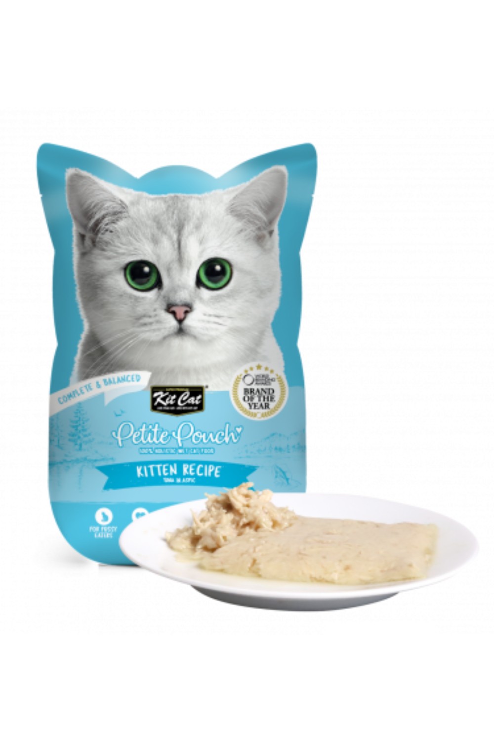 Kit Cat Petite Pouch Complete & Balanced Kitten Tuna in Aspic 70g