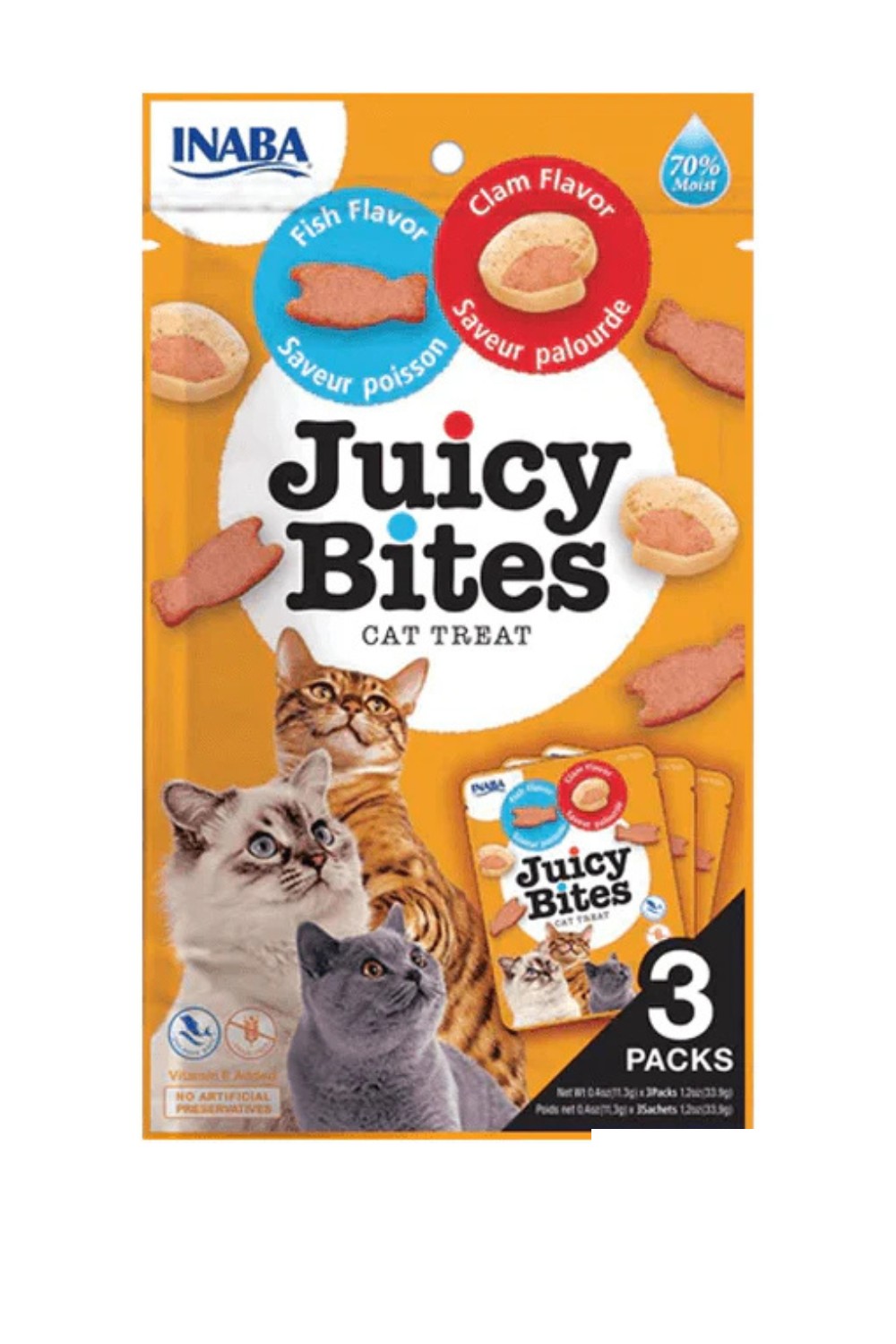 Inaba Juicy Bites Fish and Clam Flavors