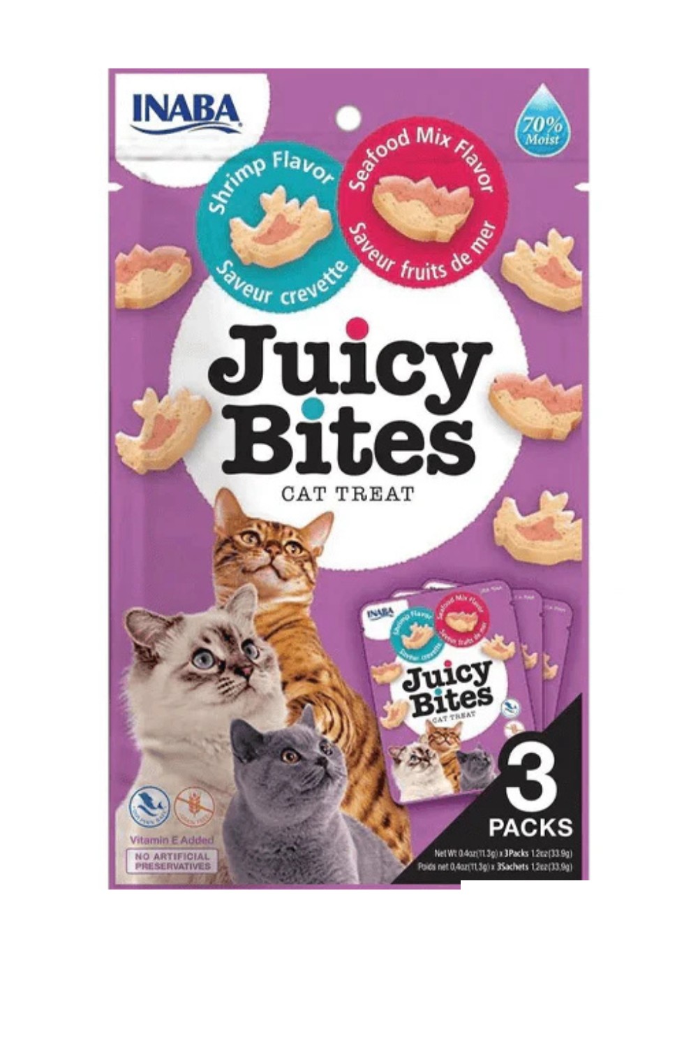Inaba Juicy Bites Shrimp & Seafood flavors