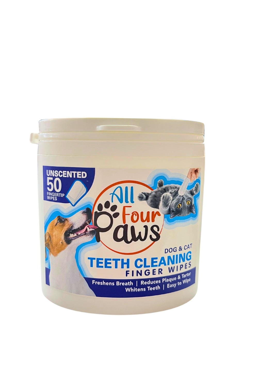 All Four Paws Teeth Cleaning Finger Wipes