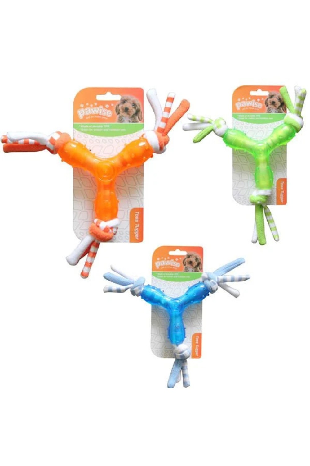 Pawise Toss Tugger Y-Shaped Dog Toy
