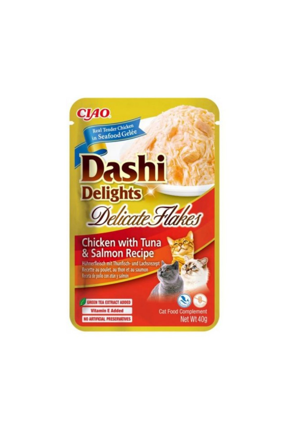 Inaba Dashi Delights Delicate Flakes Chicken with Tuna and Salmon