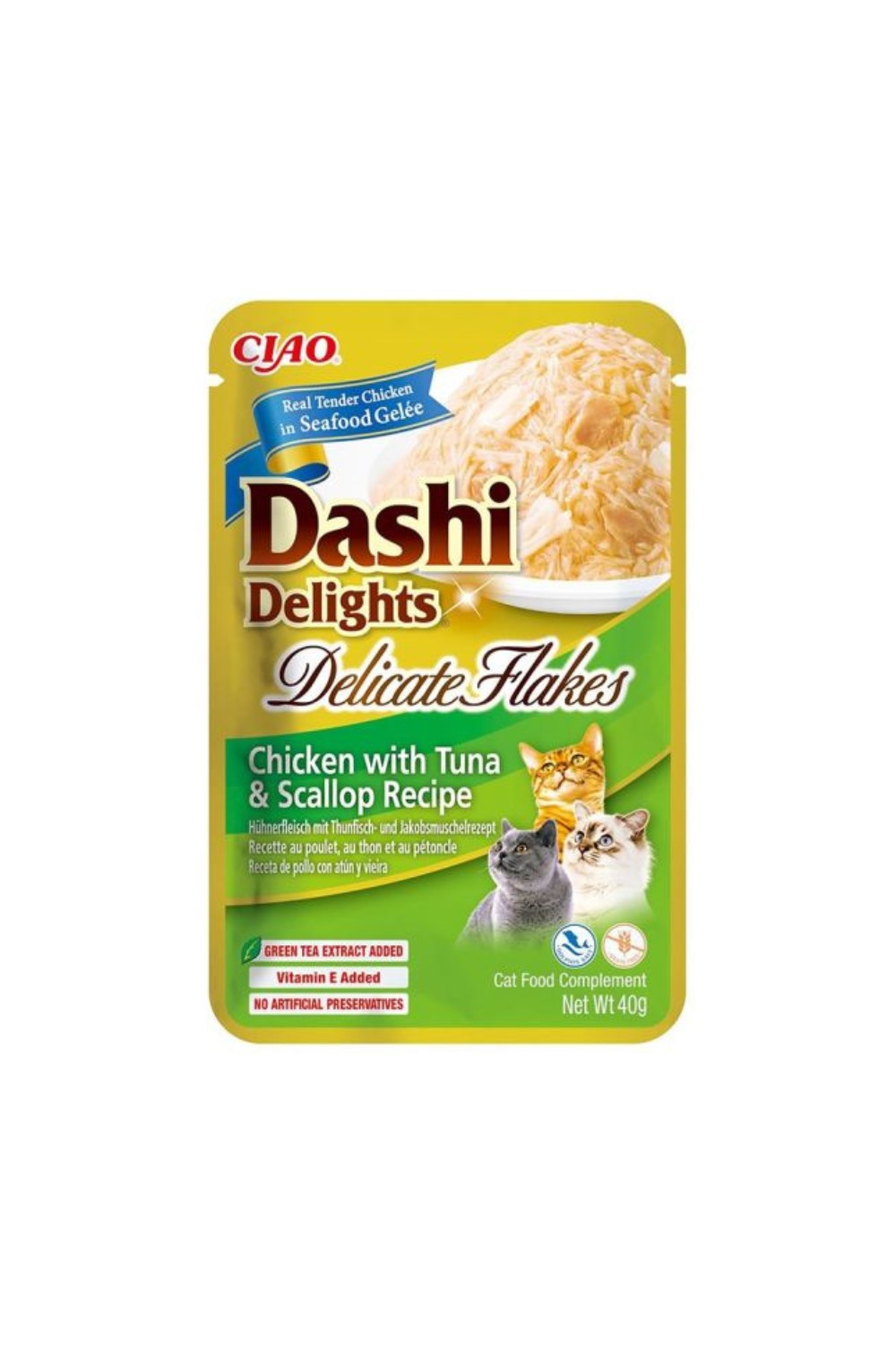 Inaba Dashi Delights Delicate Flakes Chicken with Tuna and Scallop