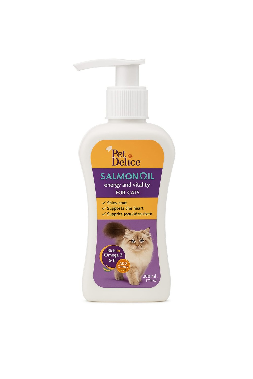Pet Delice Salmon Oil for Cats – 200 ml