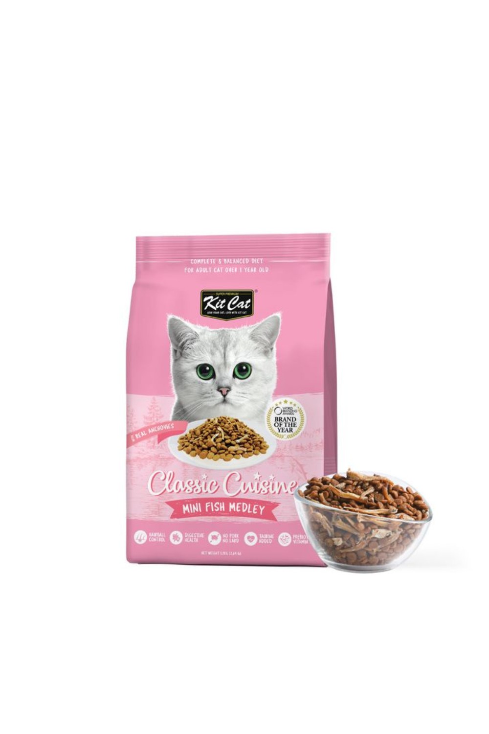 Kit Cat Mini Fish Medley Premium Dry Cat Food 1.2kg