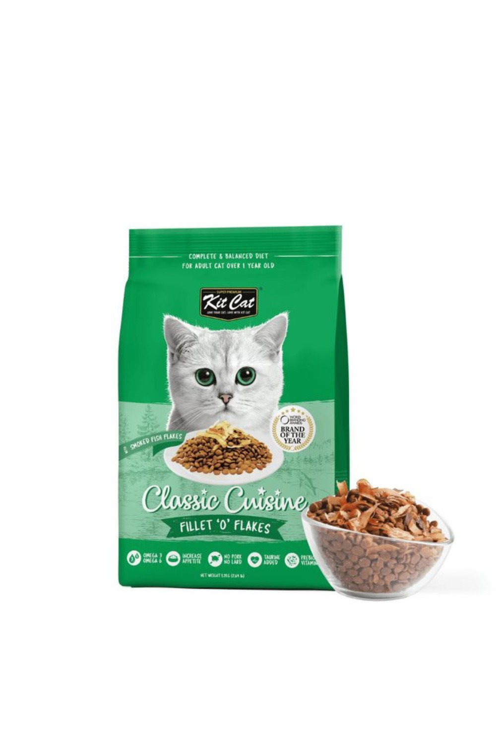 Kit Cat Fillet O' Flakes Premium Dry Cat Food 1.2kg