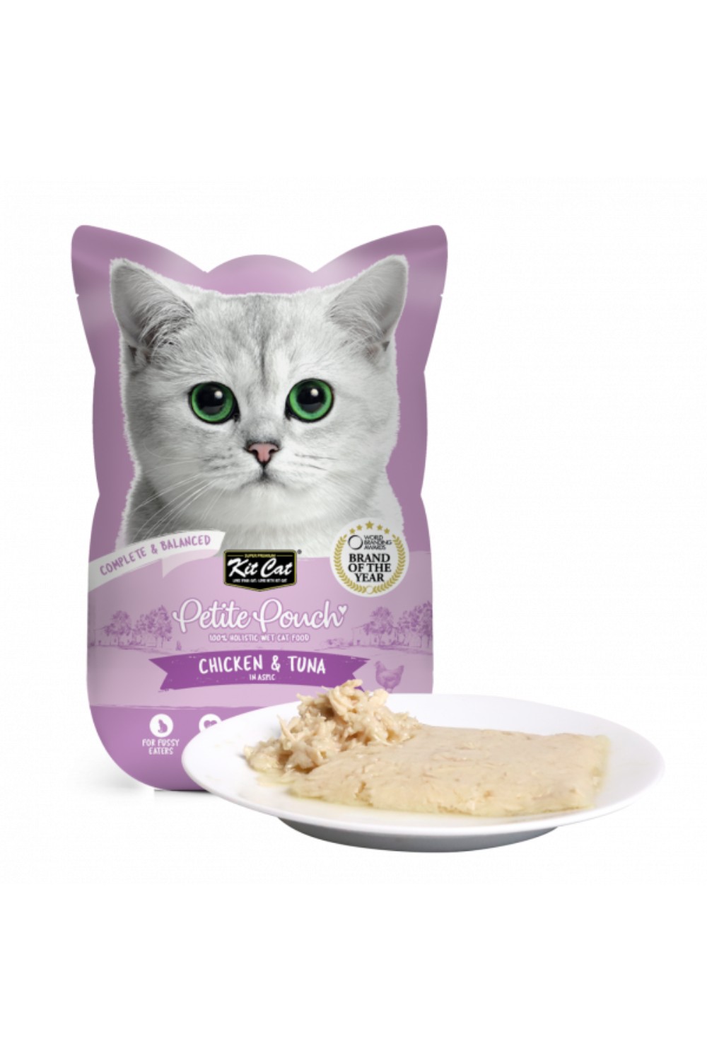Kit Cat Petite Pouch Complete & Balanced Chicken & Tuna in Aspic