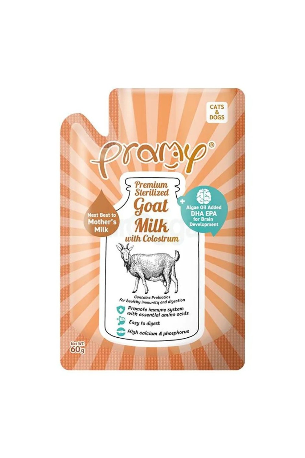 Pramy Goatmilk With Colestrum & Algae Oil 60g