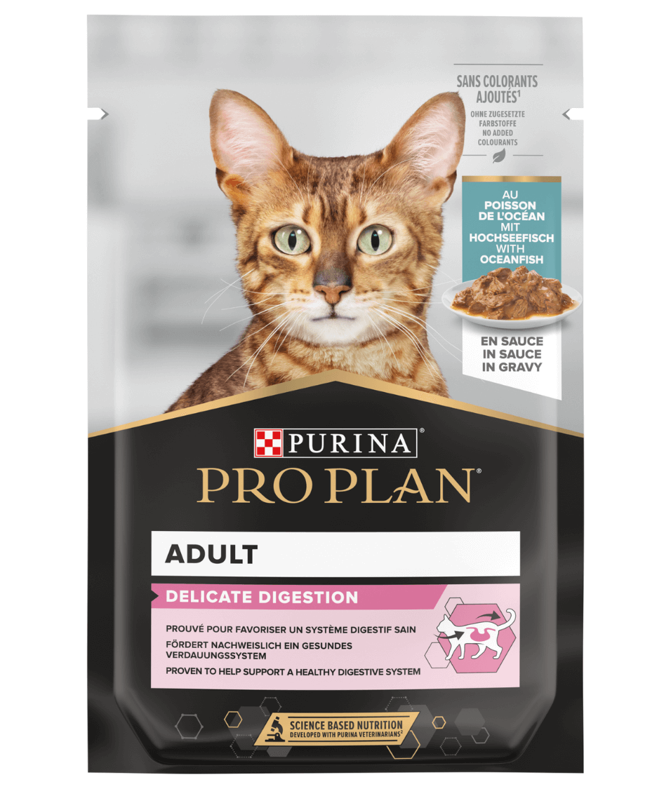 Purina - Pro Plan, Delicate Digestion Wet Cat Food, Oceanfish in Gravy, 85g - 1 Pouch