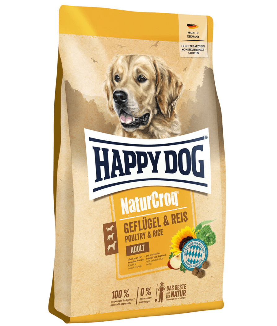 Happy Dog - NaturCroq Poultry Pure & Rice 4kg-11kg-15kg - 4 Kg